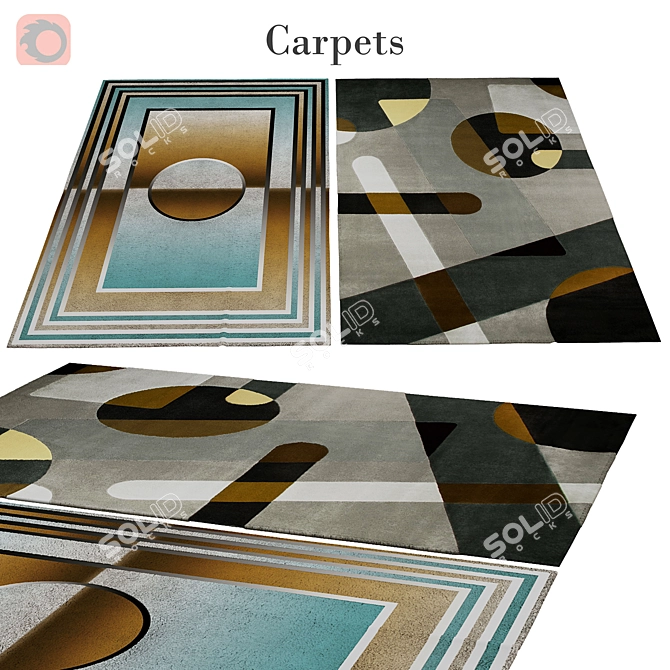 Soothing Serenity Rug 3D model image 1