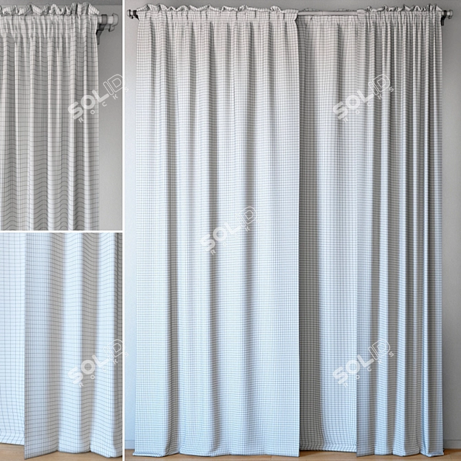 Essential Drapery | Wayfair Basics | Room Darkening Thermal Rod 3D model image 2