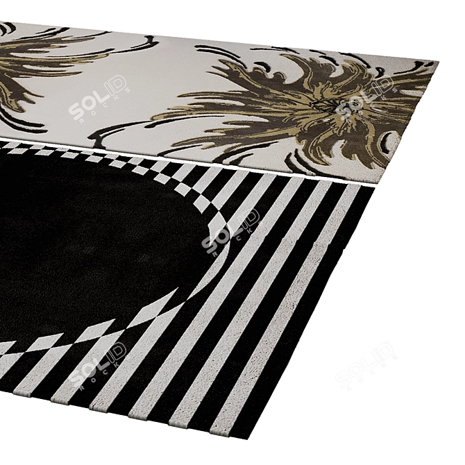 Elegant Polypropylene Vets Rug 3D model image 2