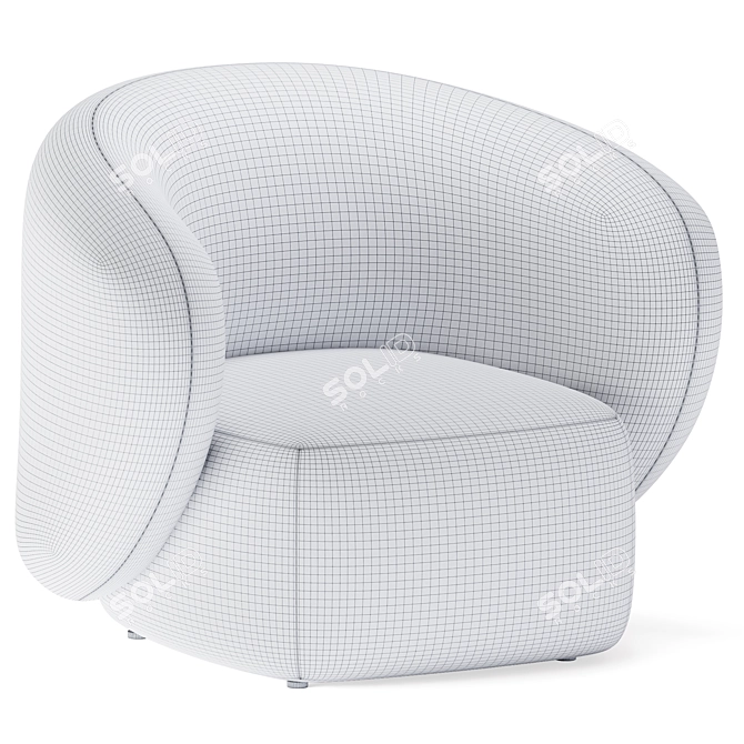 Sleek Swell Armchair by Grado 3D model image 3