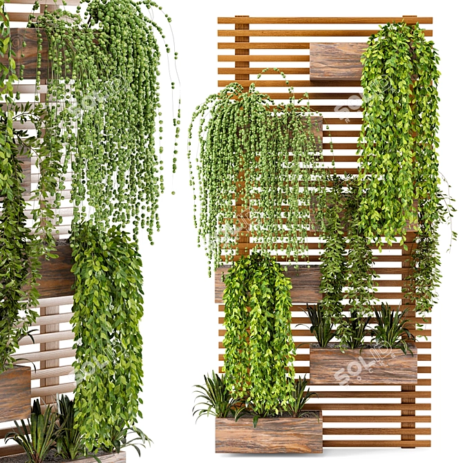 Vertical Planter Pots for Outdoor Plants - Set of 62 3D model image 3