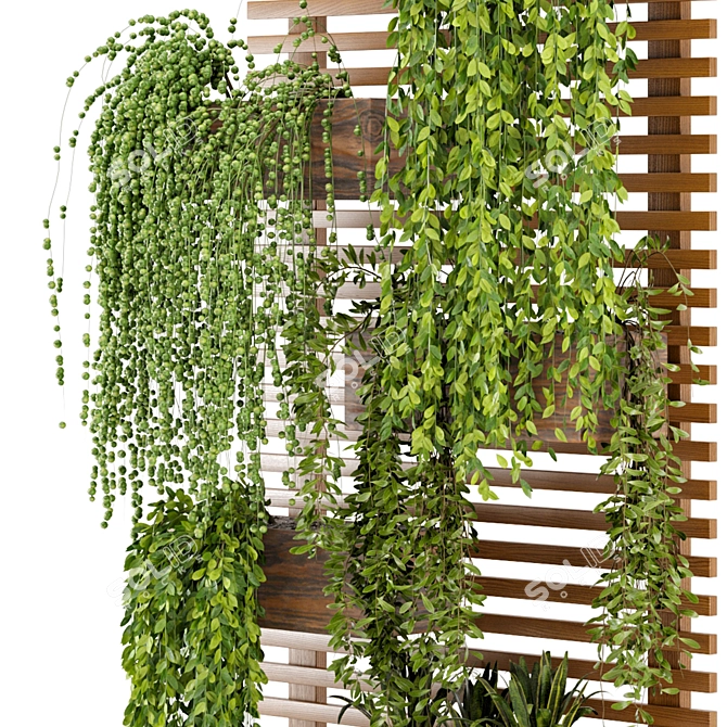 Vertical Planter Pots for Outdoor Plants - Set of 62 3D model image 4