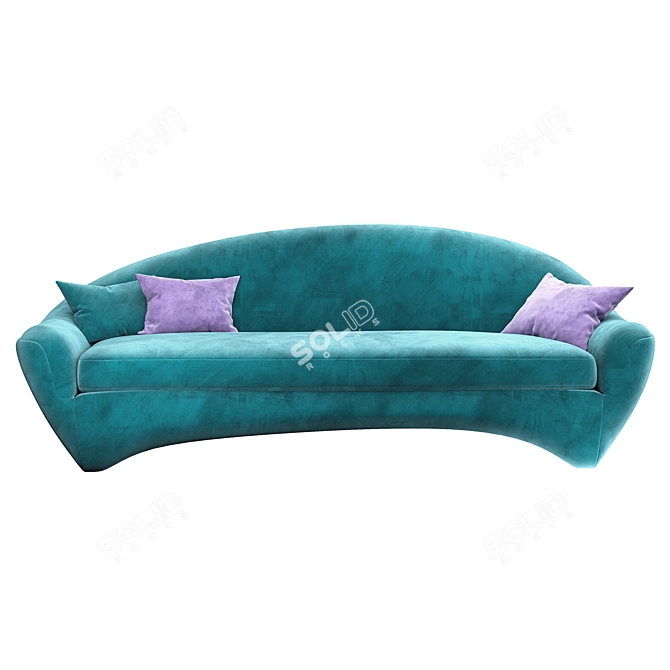 Luxury Stamped Wood Ontario Sofa 3D model image 2