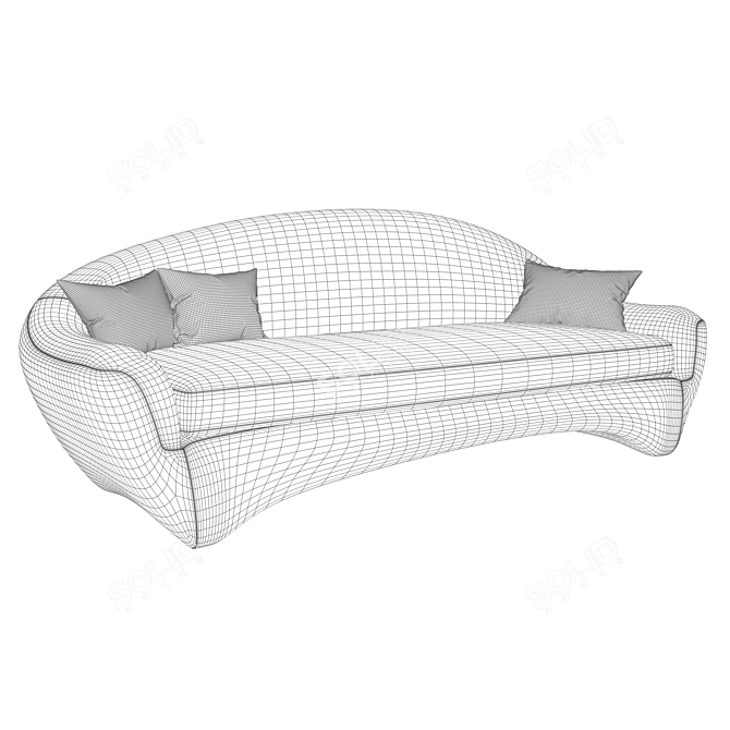 Luxury Stamped Wood Ontario Sofa 3D model image 3