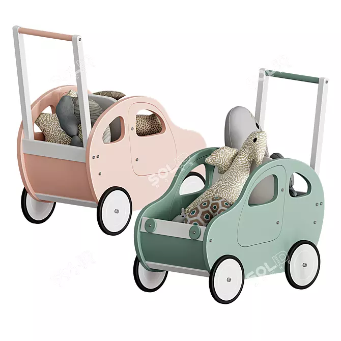 Multifunctional Toddler Walker 3D model image 1