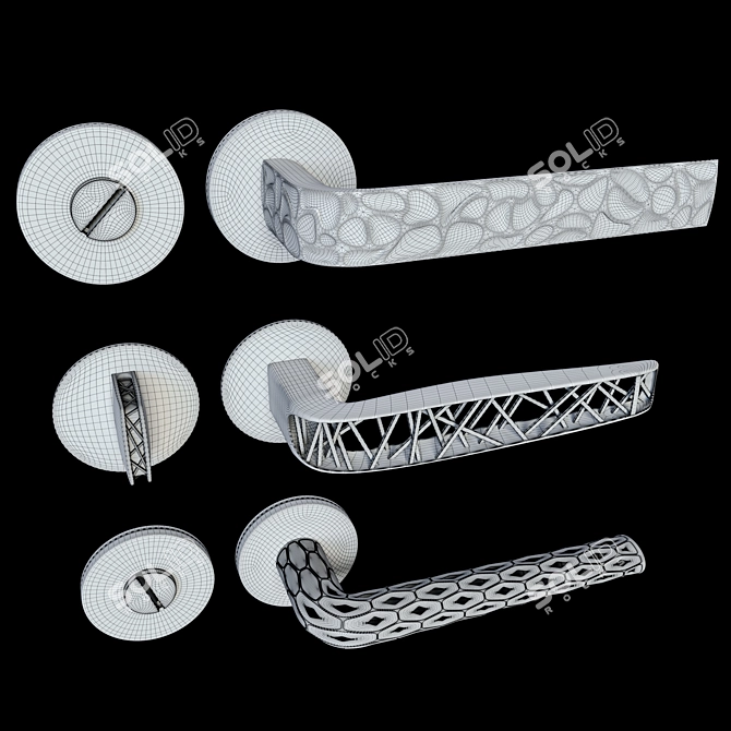 Elegant German Door Handles by EDELSCHMIED 3D model image 2