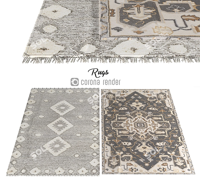 Elegant Carpets: Stylish and Durable 3D model image 1