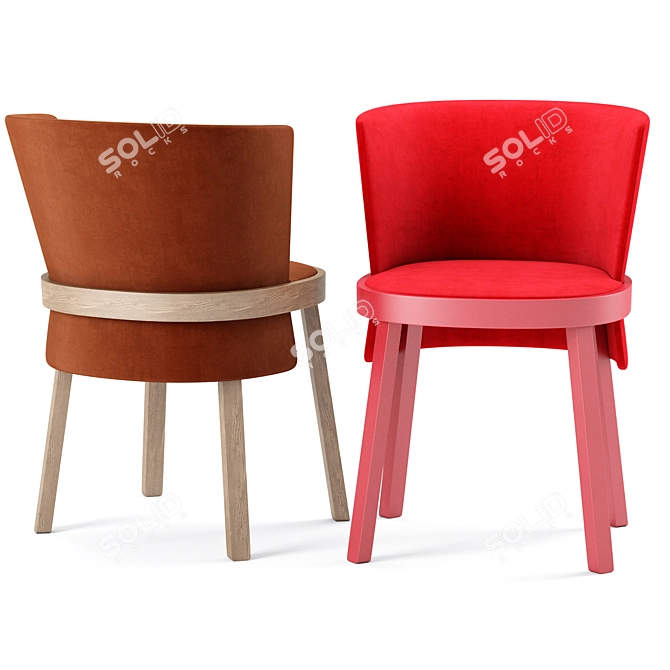 Sleek Obi Side Chair: Stylish, Versatile, and Comfortable 3D model image 4