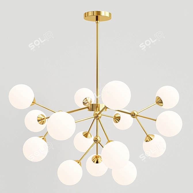 Elegant Luster Pendant Light 3D model image 1