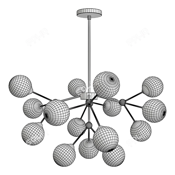 Elegant Luster Pendant Light 3D model image 2