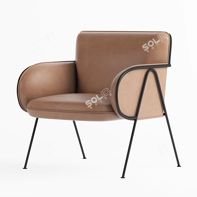 Relaxation Master: Stylish Leisure Chair 3D model image 2