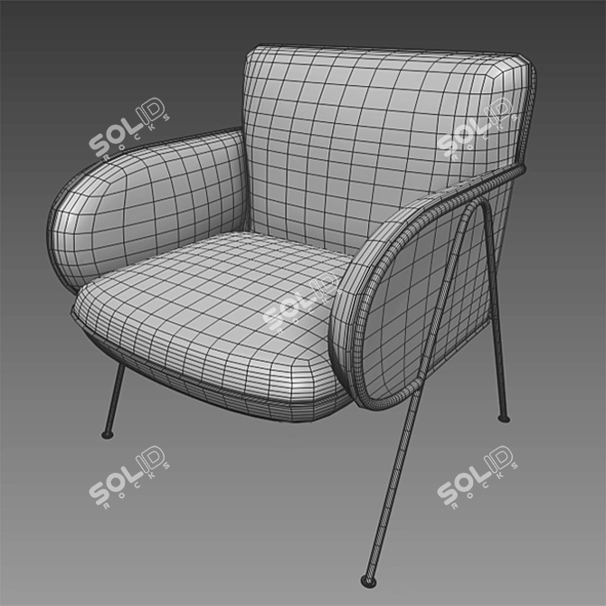 Relaxation Master: Stylish Leisure Chair 3D model image 4