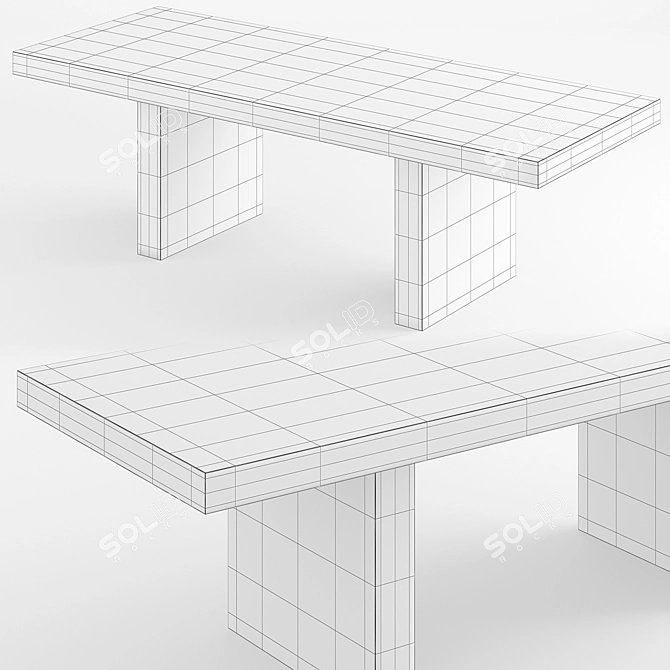 Mirrored Prism Table 3D model image 2