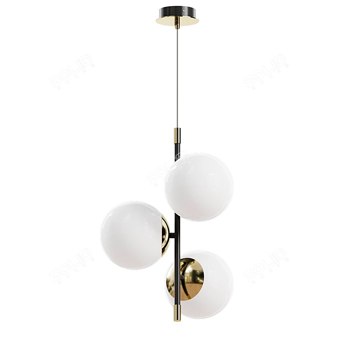 Vintage Pendant Lamp: Nostalgia Glow 3D model image 3