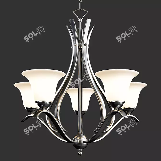 Elegant Dover Chandelier: Perfect for Any Space 3D model image 1