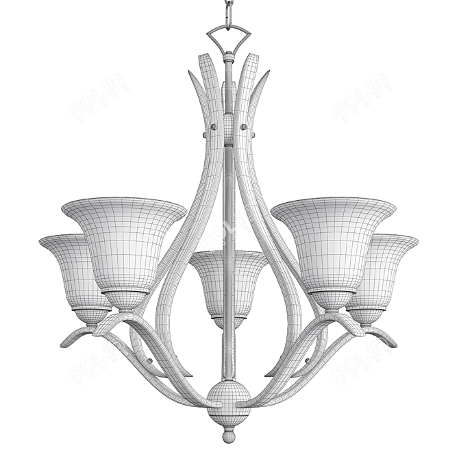 Elegant Dover Chandelier: Perfect for Any Space 3D model image 2