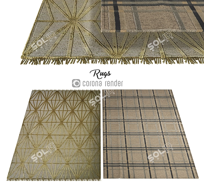 Luxury Velvet Carpets 3D model image 1