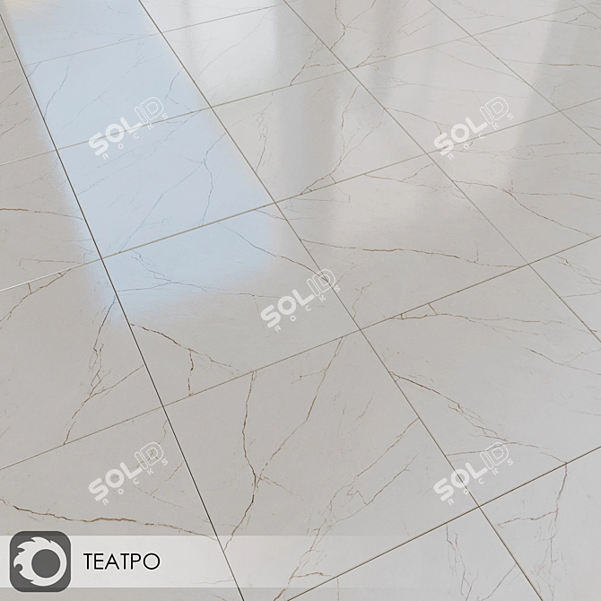 Teatro Lappato 50.2x50.2: Elegant Marble-Effect Floor Tiles 3D model image 2