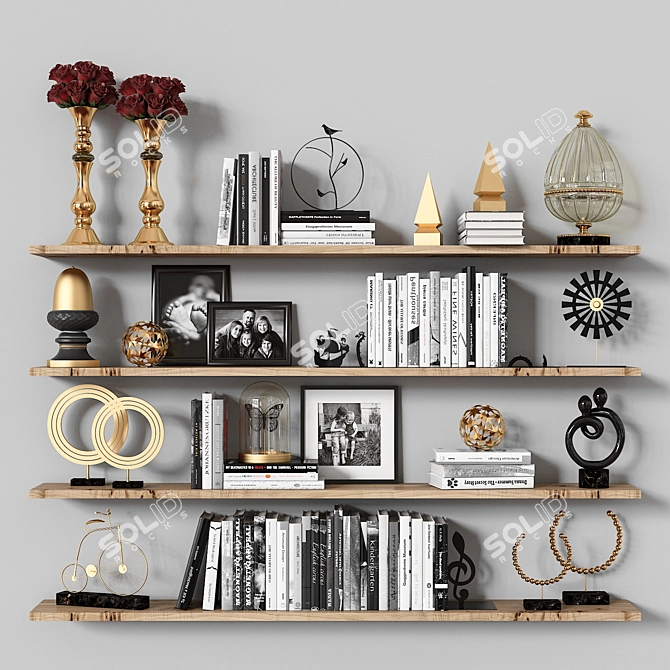  Sleek 2015 Shelves: Stylish & Functional 3D model image 1