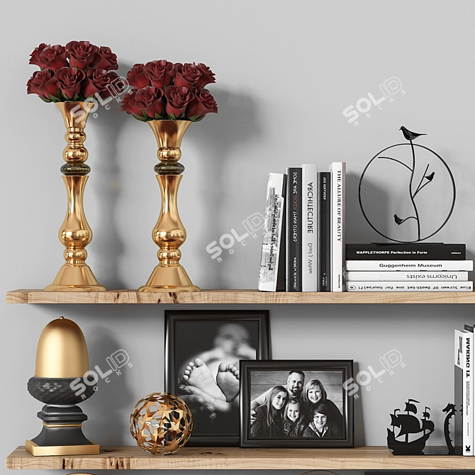  Sleek 2015 Shelves: Stylish & Functional 3D model image 2