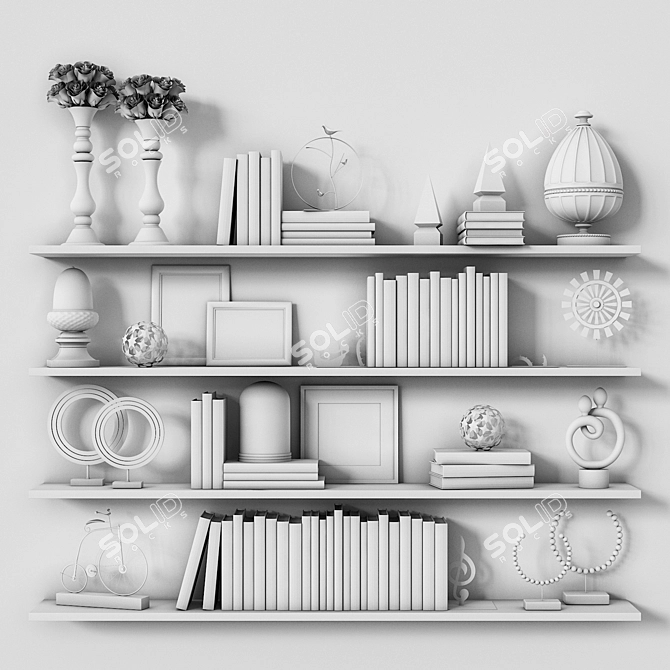  Sleek 2015 Shelves: Stylish & Functional 3D model image 4