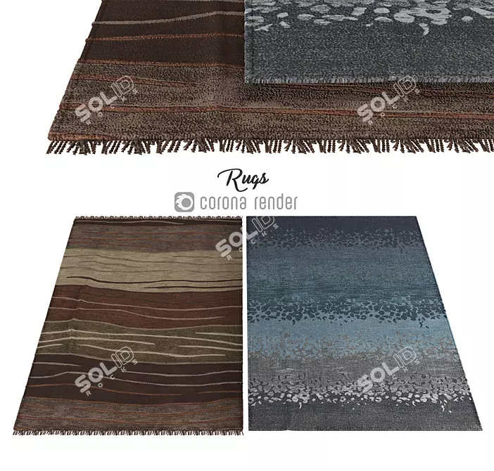 Elegant Rugs: 280 336 Polys 3D model image 1