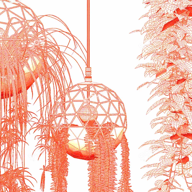 Title: Atelier Schroeter Hanging Plant Luminaires 3D model image 2