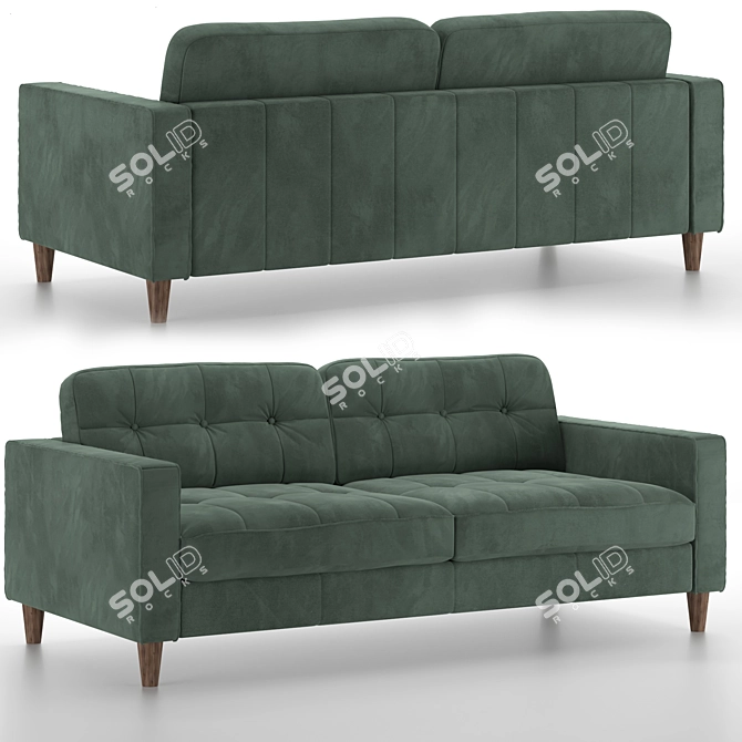 Contemporary Unwrap Low Poly Sofa 3D model image 1