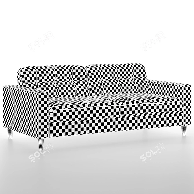 Contemporary Unwrap Low Poly Sofa 3D model image 3