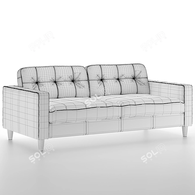 Contemporary Unwrap Low Poly Sofa 3D model image 4