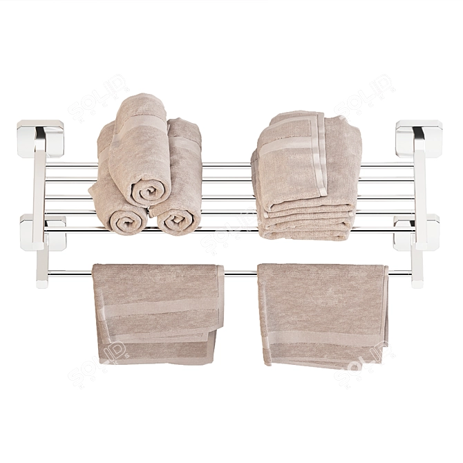 Luxury Bath Towel Set 3D model image 2