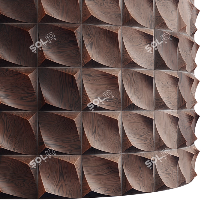 Wooden Panel 3D Texture Set 3D model image 2
