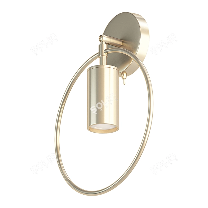 Sleek Brass Wall Sconce 3D model image 1