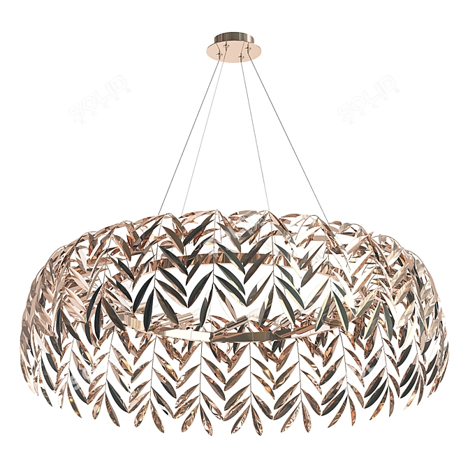 Azores Gold Brass Chandelier 3D model image 1