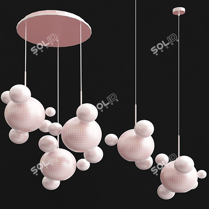 Bubble B: Modern Bubble Combination 3D model image 3