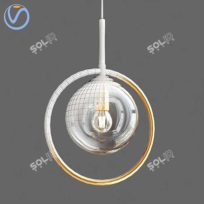 Elegant Sphere Chandelier 3D model image 4