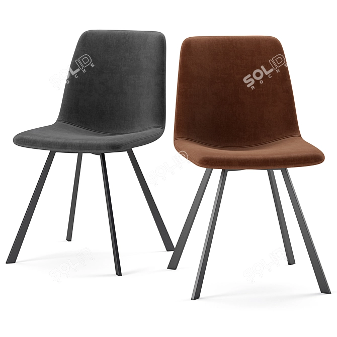 Modern Delta Side Chair for Contract Furniture 3D model image 1