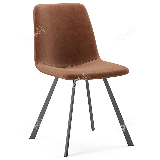 Modern Delta Side Chair for Contract Furniture 3D model image 3