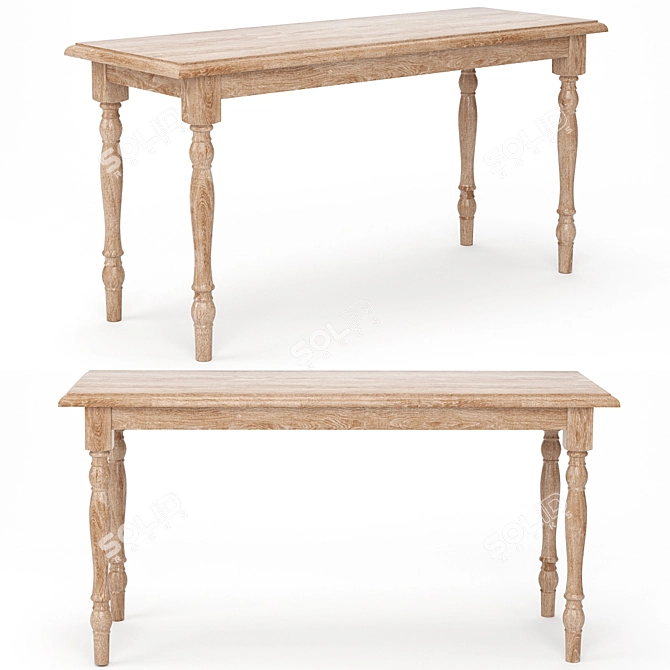 Elegant Bar Table and Stool Set 3D model image 4