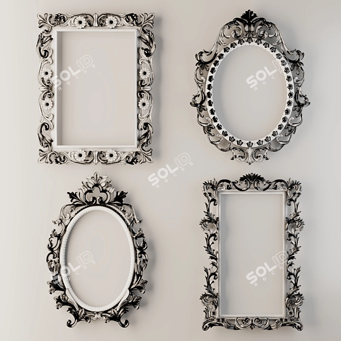 Deluxe Decorative Frame Set 3D model image 3