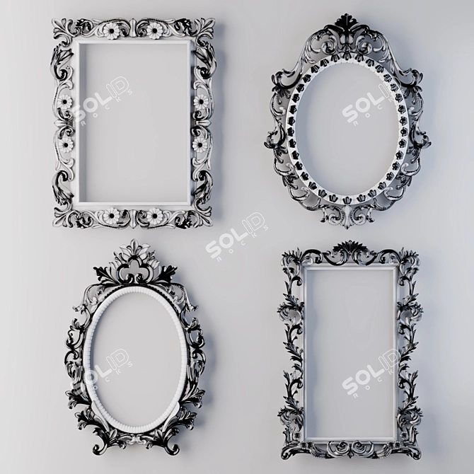 Deluxe Decorative Frame Set 3D model image 8