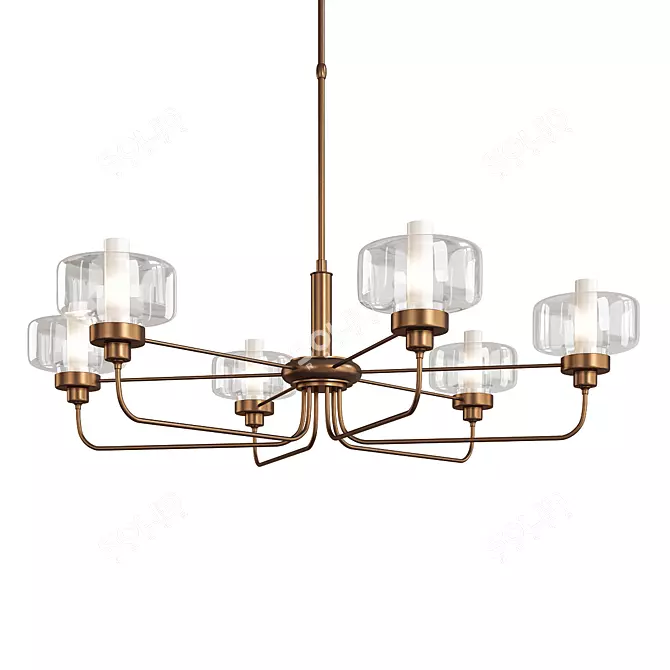 Elegant Nola Chandelier 3D model image 1