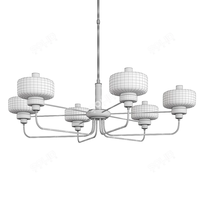 Elegant Nola Chandelier 3D model image 2