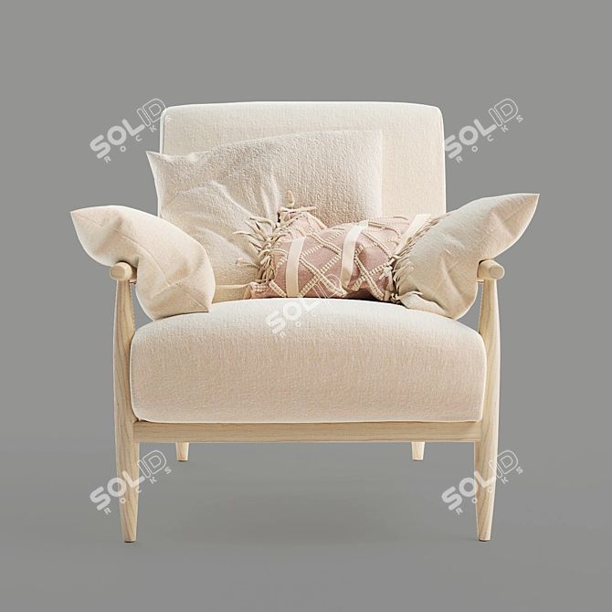 Anthropologie Kershaw Chair: Modern Comfort for Your Space 3D model image 2