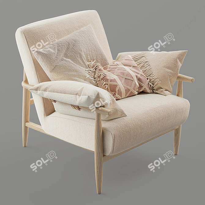 Anthropologie Kershaw Chair: Modern Comfort for Your Space 3D model image 3