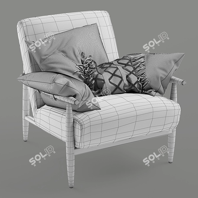 Anthropologie Kershaw Chair: Modern Comfort for Your Space 3D model image 5