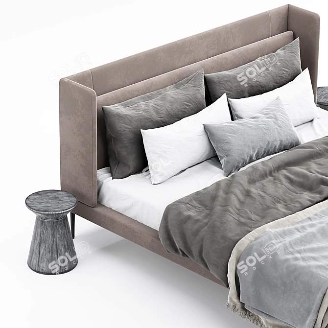 Elegant BoConcept Austin Bed 3D model image 2