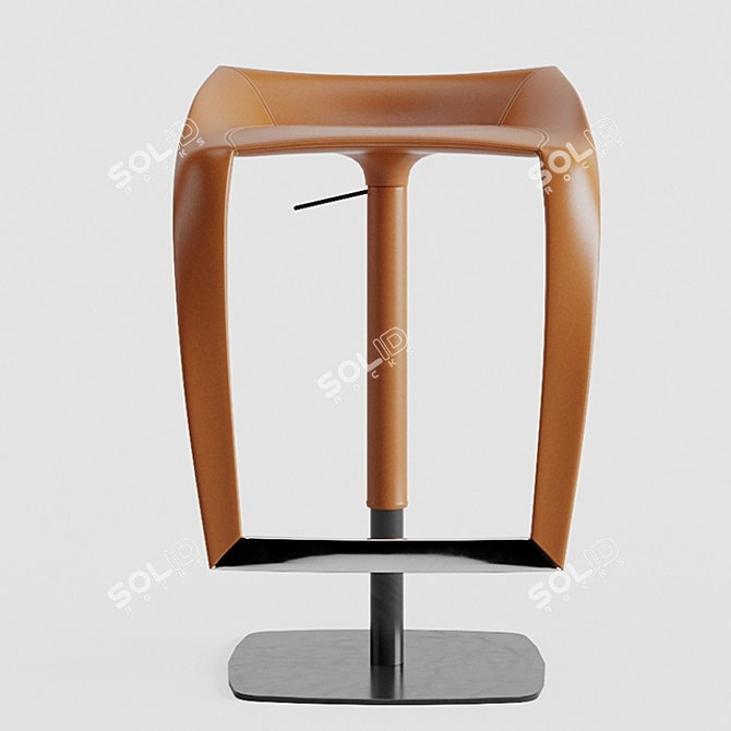 Elegant Leaf 2081 Bar Stool 3D model image 2