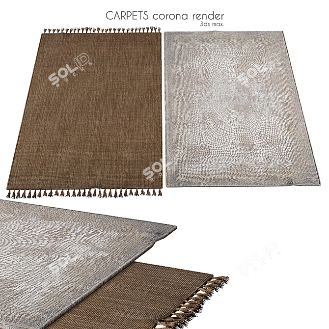 Stylish Poly Carpets 3D model image 1