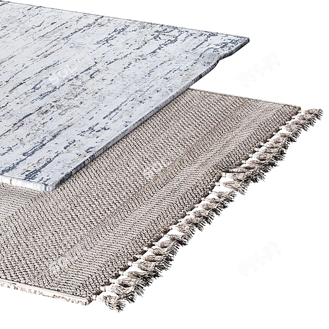 Stylish Vintage Carpets 3D model image 2